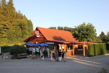 Outdoor banquet area