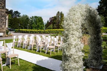 Outdoor wedding area