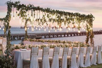 Outdoor wedding area