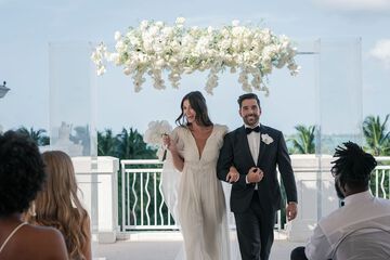 Outdoor wedding area