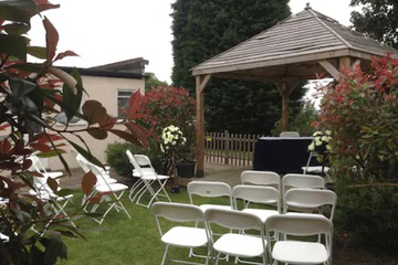 Outdoor wedding area