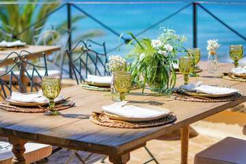 Outdoor wedding area