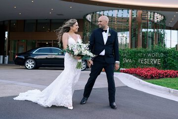 Outdoor wedding area