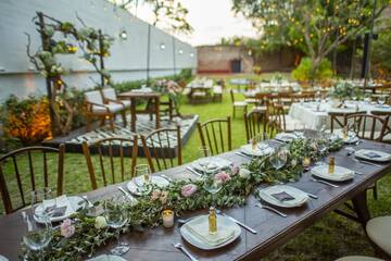 Outdoor wedding area