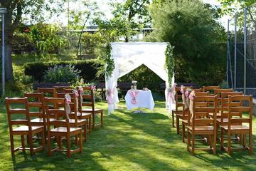 Outdoor wedding area