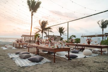 Outdoor banquet area