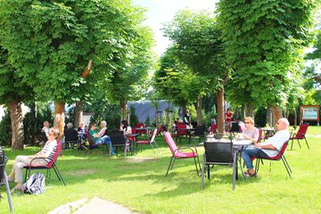 Outdoor banquet area