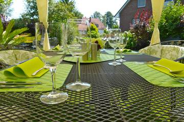 Outdoor banquet area