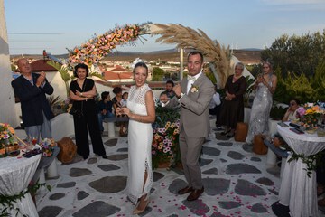 Outdoor wedding area