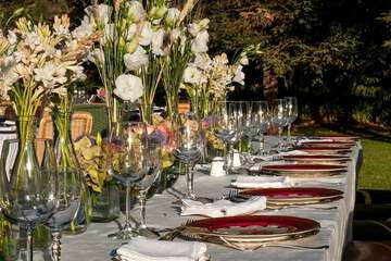 Outdoor wedding area