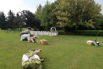 Outdoor wedding area