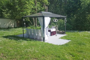 Outdoor wedding area