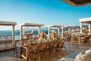 Outdoor banquet area