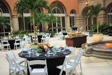 Outdoor banquet area