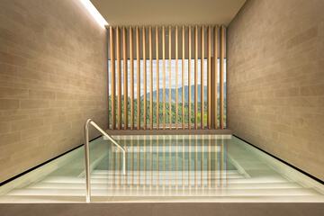Indoor spa tub