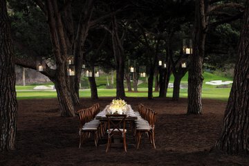 Outdoor wedding area