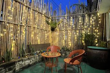 Outdoor banquet area