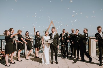 Outdoor wedding area