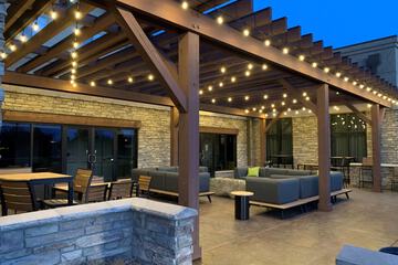 Outdoor banquet area