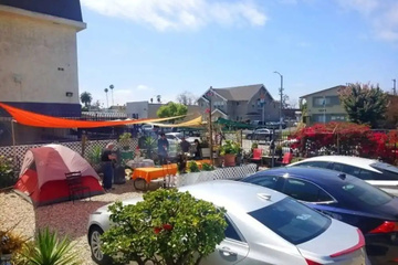 outside