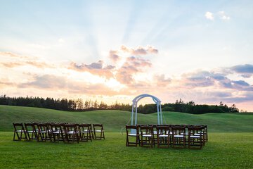 Outdoor wedding area