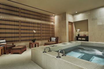 Indoor spa tub