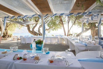 Outdoor banquet area