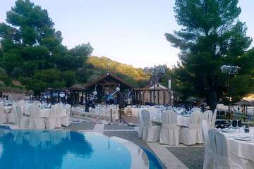 Outdoor wedding area