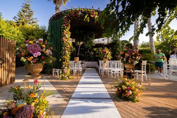 Outdoor wedding area