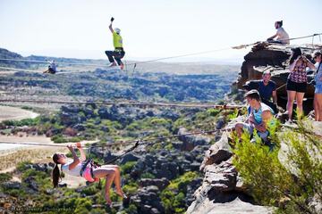 Outdoor rock climbing