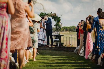 Outdoor wedding area