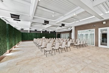 Outdoor banquet area