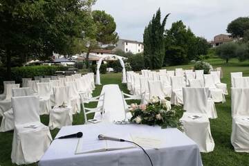 Outdoor wedding area