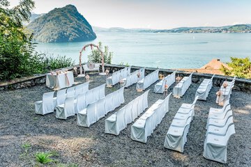Outdoor wedding area