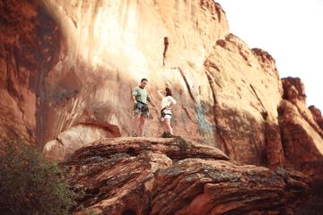 Outdoor rock climbing