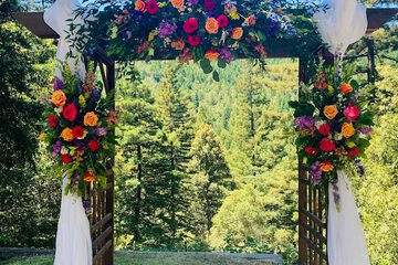 Outdoor wedding area