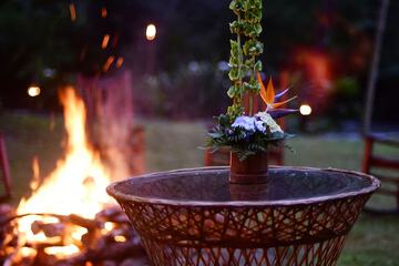 Outdoor wedding area