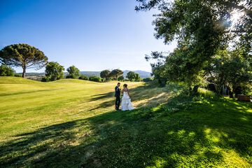 Outdoor wedding area