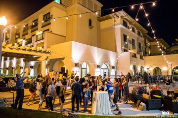 Outdoor banquet area