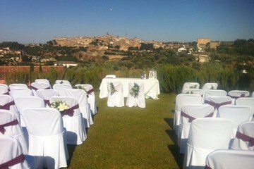 Outdoor wedding area