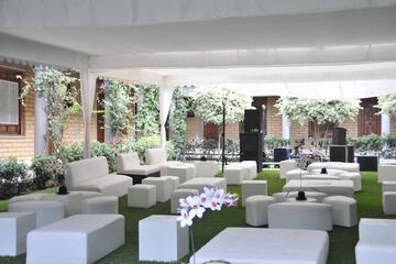Outdoor banquet area
