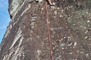 Outdoor rock climbing