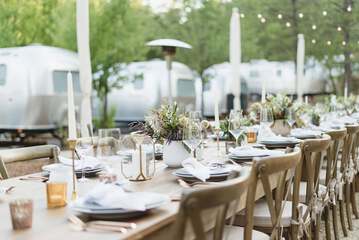 Outdoor wedding area