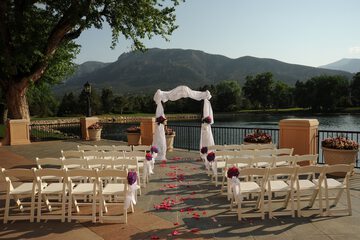 Outdoor wedding area