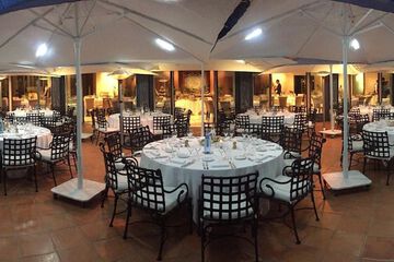 Outdoor banquet area