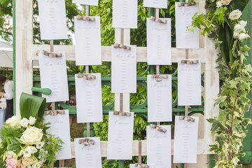 Outdoor wedding area