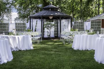 Outdoor banquet area