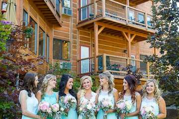 Outdoor wedding area