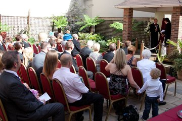 Outdoor wedding area
