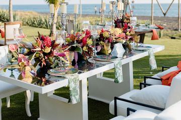Outdoor wedding area